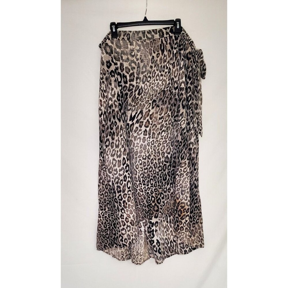 NWT East Adeline Wrap Skirt Animal Print Size 3XL MSRP $59 Boho Beach High Low - Picture 5 of 14